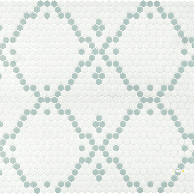 GEOMETRO 2.0 GLASS MATTE HEXAGON MOSAIC 13" X 13"