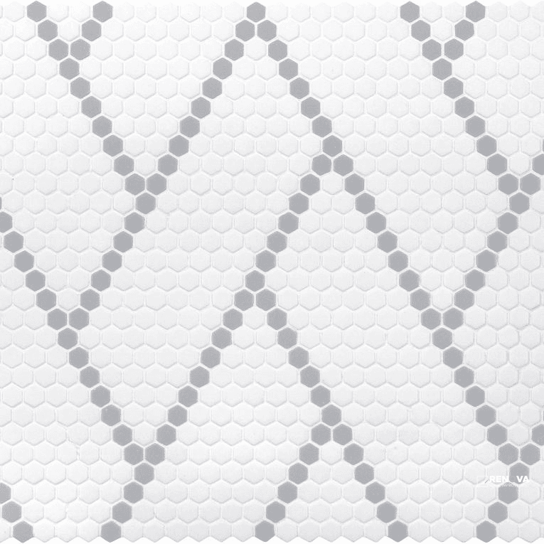GEOMETRO 2.0 GLASS MATTE HEXAGON MOSAIC 15" X 11"
