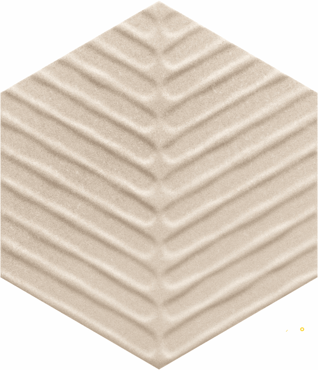 CROSSVILLE COTTO MODERNO BLANCO 8IN CHEVRON HEX FIELD UNPOLISHED