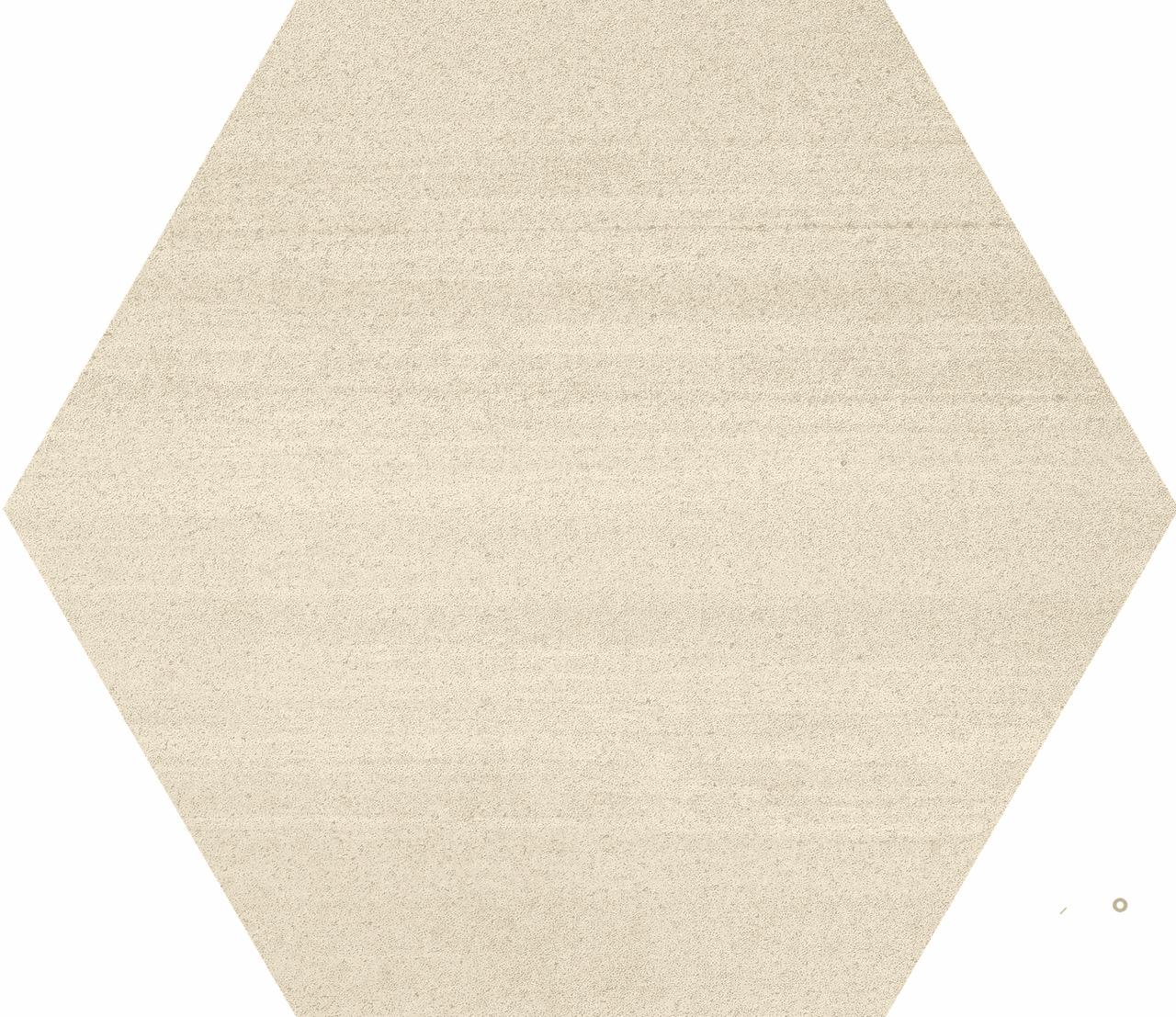 CROSSVILLE COTTO MODERNO BLANCO 8IN FLAT HEX FIELD UNPOLISHED