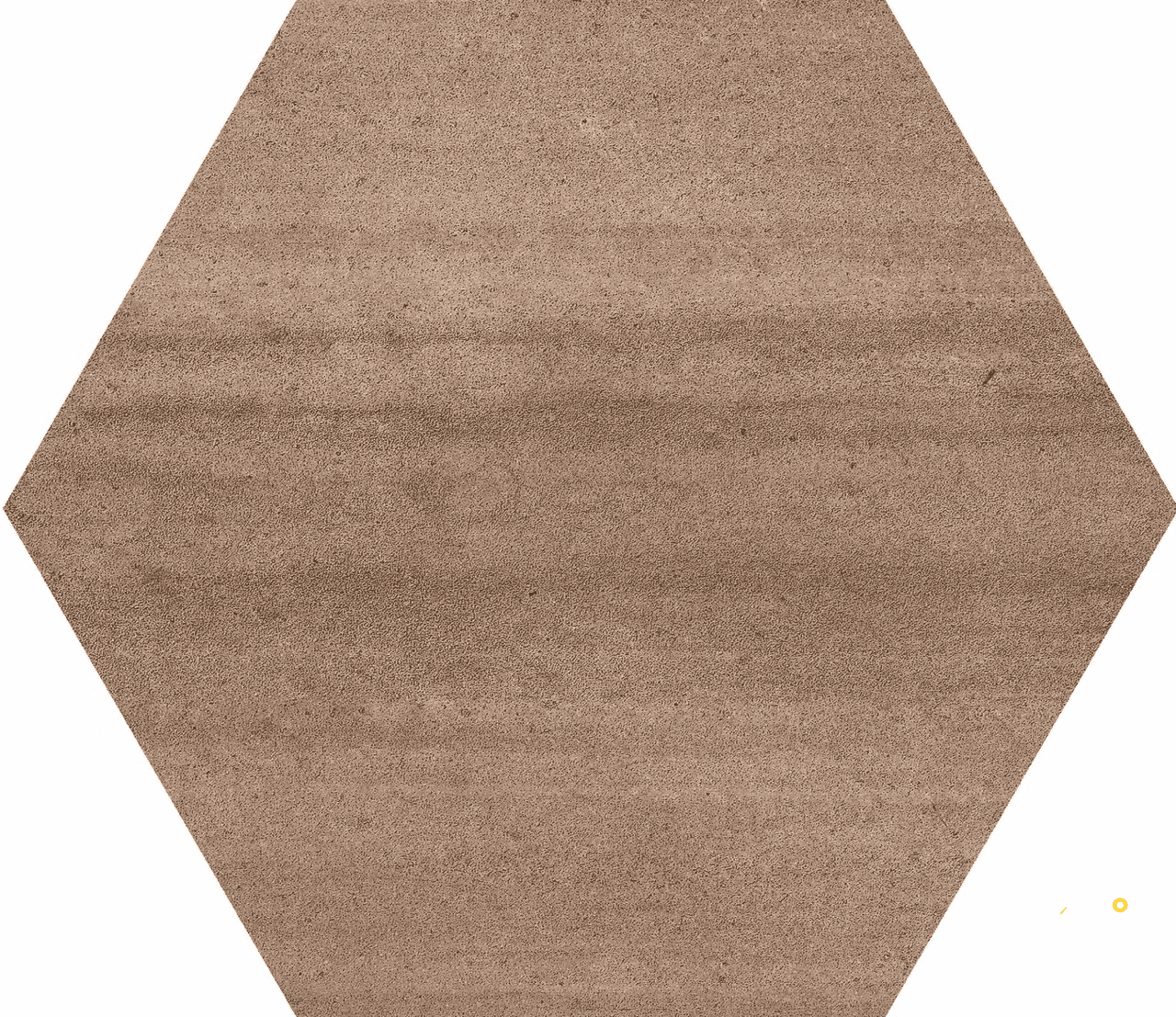 CROSSVILLE COTTO MODERNO MARRON 8IN FLAT HEX FIELD UNPOLISHED