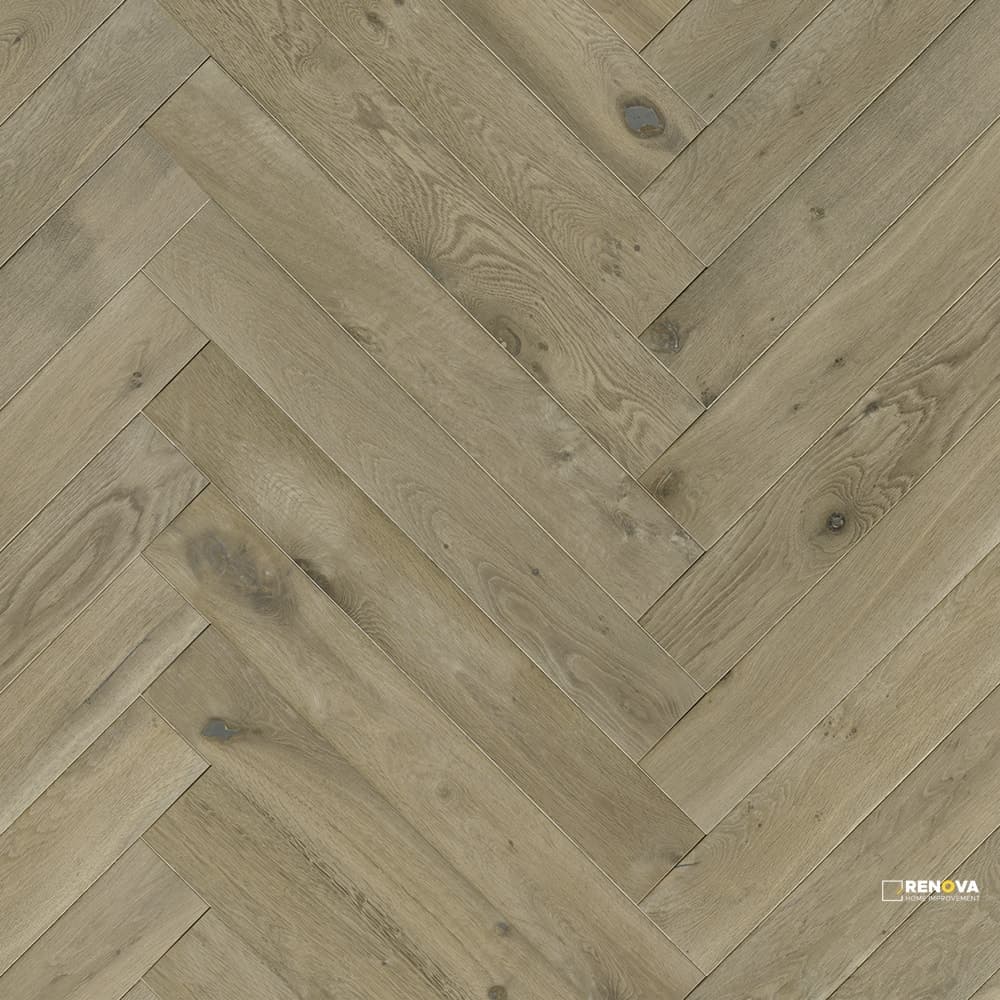 OAK VERANO HERRINGBONE NEBBIA 4-3/4" - ENGINEERED - MONARCH