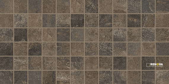 SLATE ATTACHE MATTE STRAIGHT JOINT MOSAIC 2X2 GRP2 - 12X24
