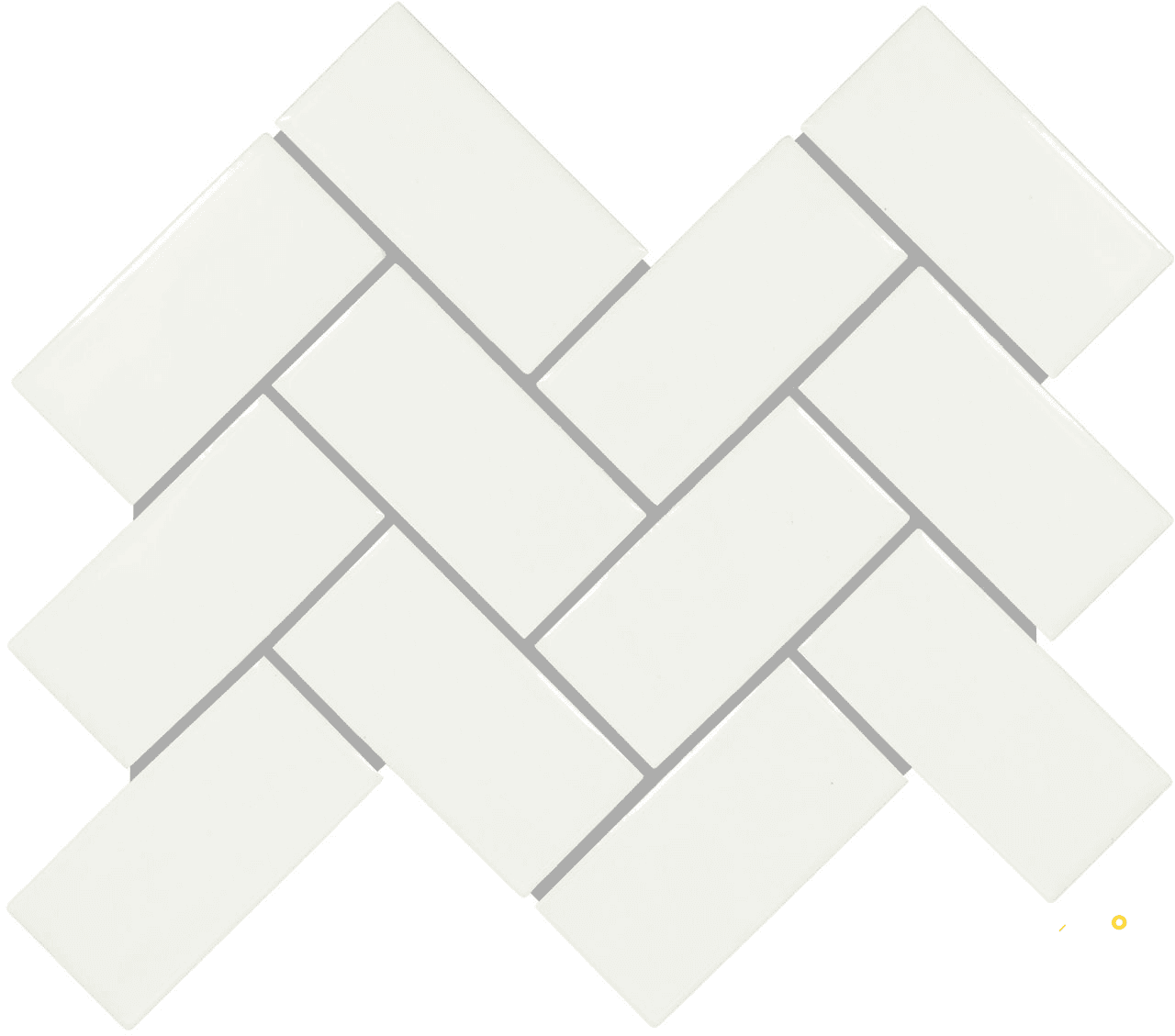 ARTEZEN GLOSSY HERRINGBONE MOSAIC 2X4 - 12X14