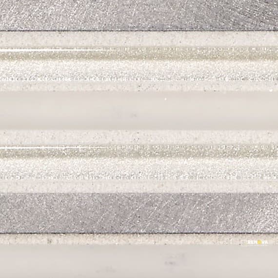 LUCENT SKIES SATIN STACKED MOSAIC 3/8X4 - 12X12