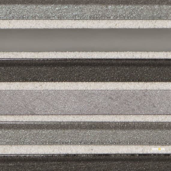 LUCENT SKIES SATIN STACKED MOSAIC 3/8X4 - 12X12