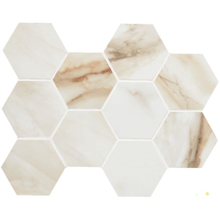 TRU MARMI MATTE MOSAICO HEXAGON 4"
