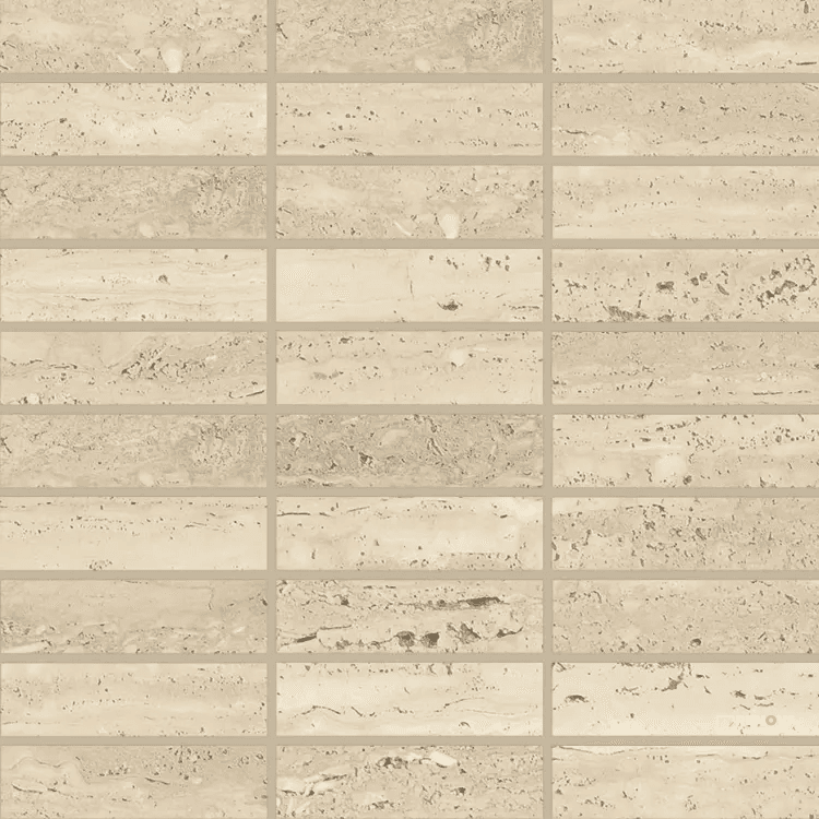 SENSI ROMA SATIN STRAIGHT SET MOSAIC 1" X 4"