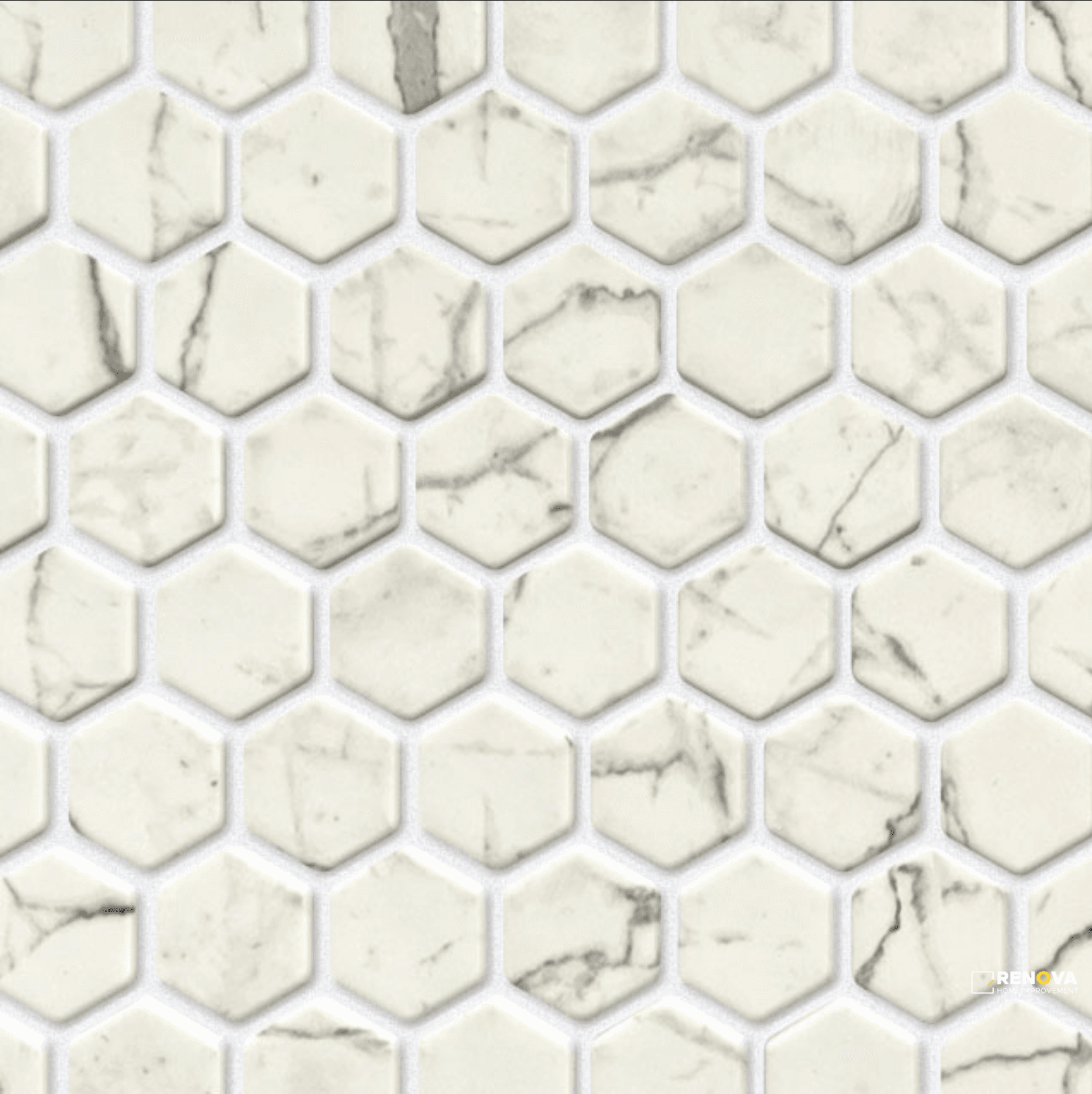 BELLEVUE GLASS SMALL HEX MOSAIC - 13X11