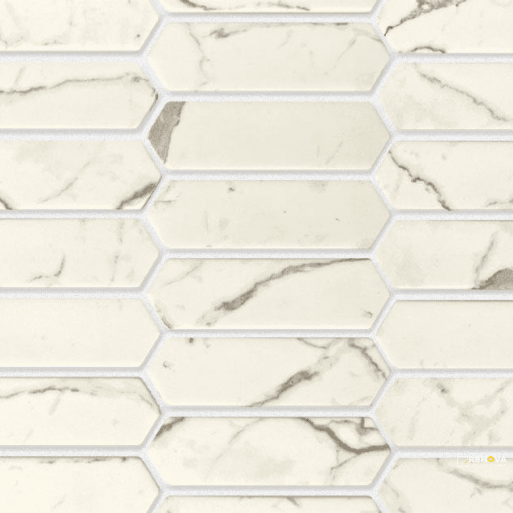 BELLEVUE GLASS ELONGATED HEX MOSAIC - 14X10