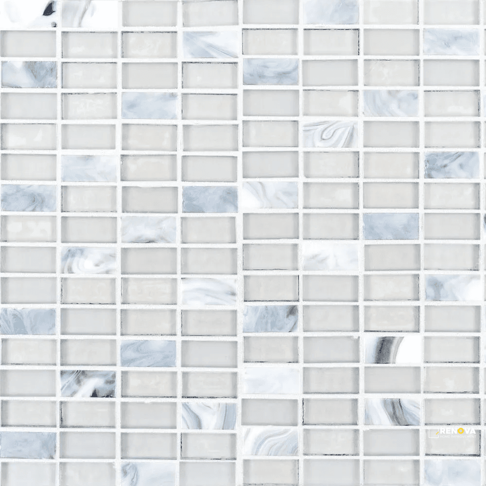 AUKLAND 5/8" STACK BRICK BLEND MOSAIC 12.25" X 12.25" - SA990068 - SA990068