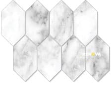VIENNA POLISHED ELONGATED HEX MOSAIC 3X6
