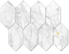 VIENNA POLISHED ELONGATED HEX MOSAIC 3X6