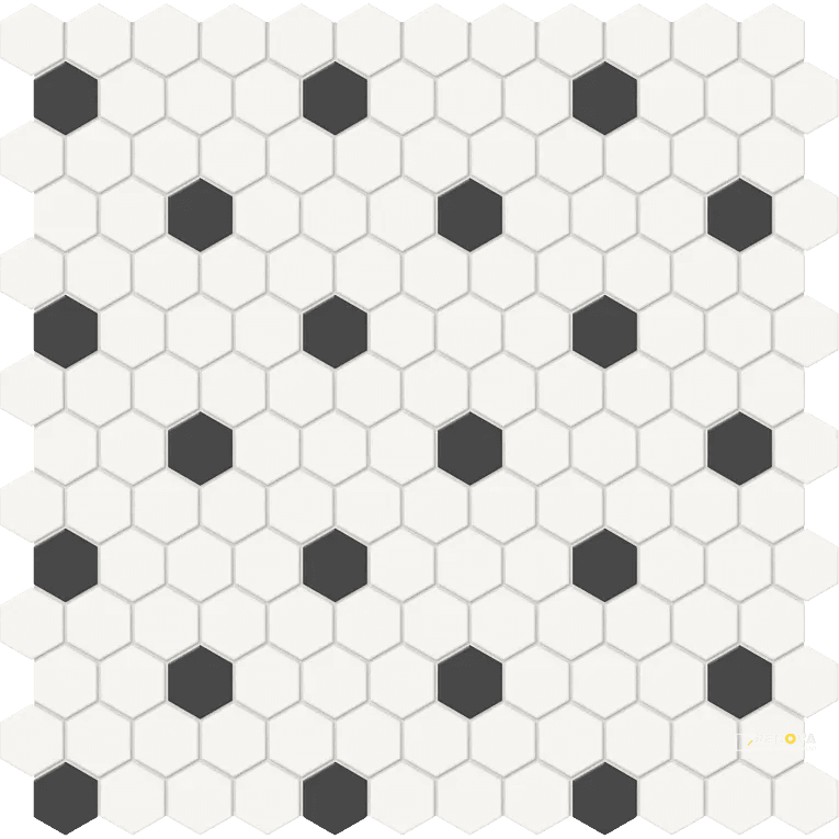 S-SERIES MATTE MESH HEXAGON MOSAIC GROUP 2 1" X 1"
