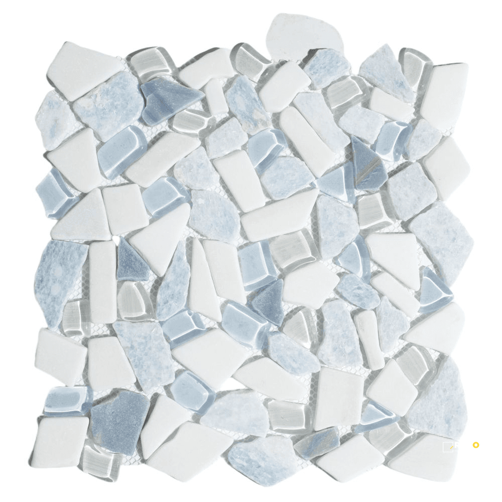 PEBBLE ROYAL SAPPHIRE MOSAIC 12" X 12"
