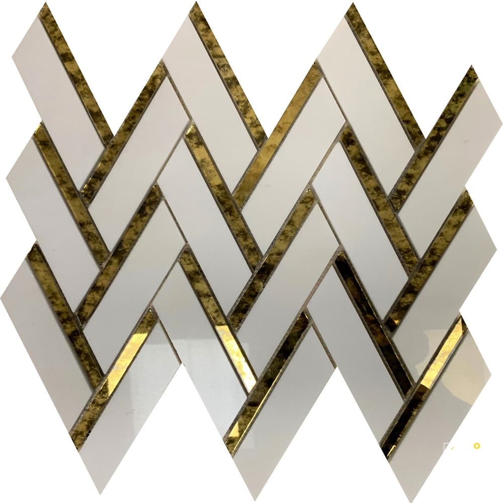 IMPULSE CHEVRON HONED MOSAIC 14X15