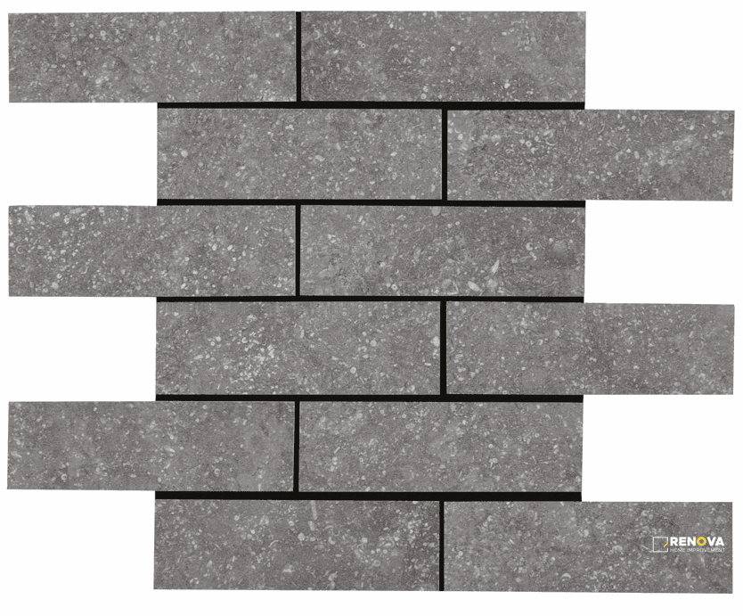 CROSSVILLE BELJN CANAL GRAY 2X6 MOSAIC UNPOLISHED .97 SF/SHT