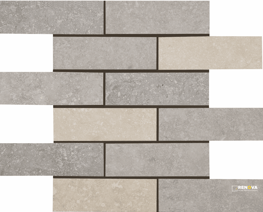 CROSSVILLE BELJN BLEND LIGHT 2X6 MOSAIC UNPOLISHED .97 SF/SHT