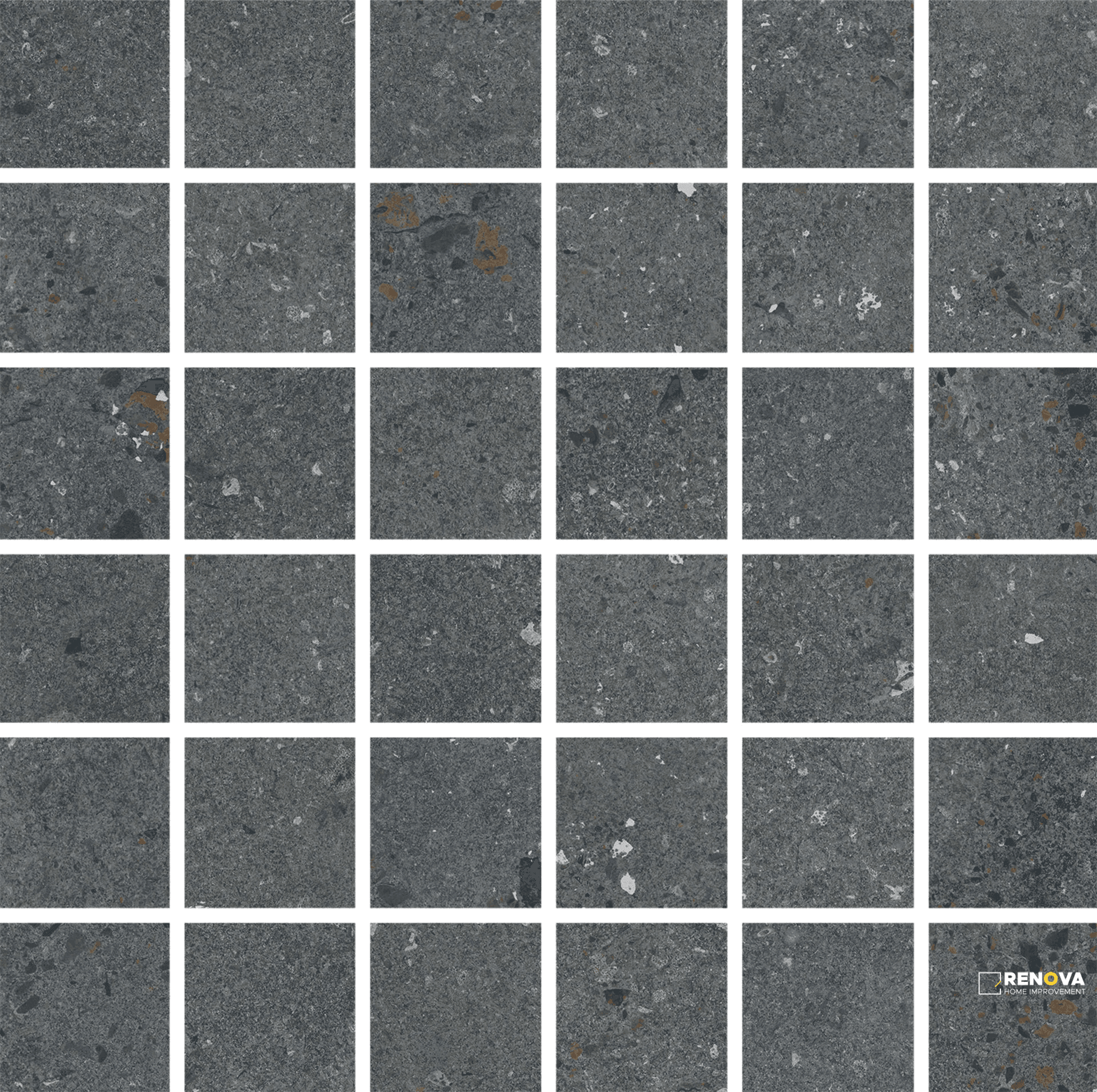 PORTOBELLO LAB COAL 2X2 MOSAIC NATURAL 1 SF/SHT