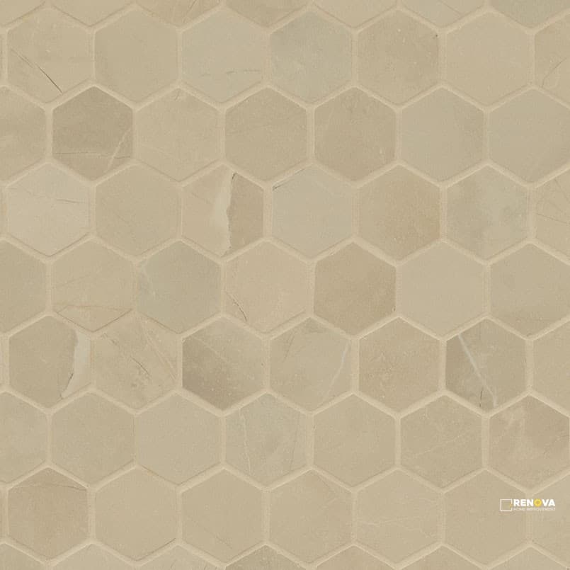 SANDE CREAM 2X2 HEXAGON MATTE