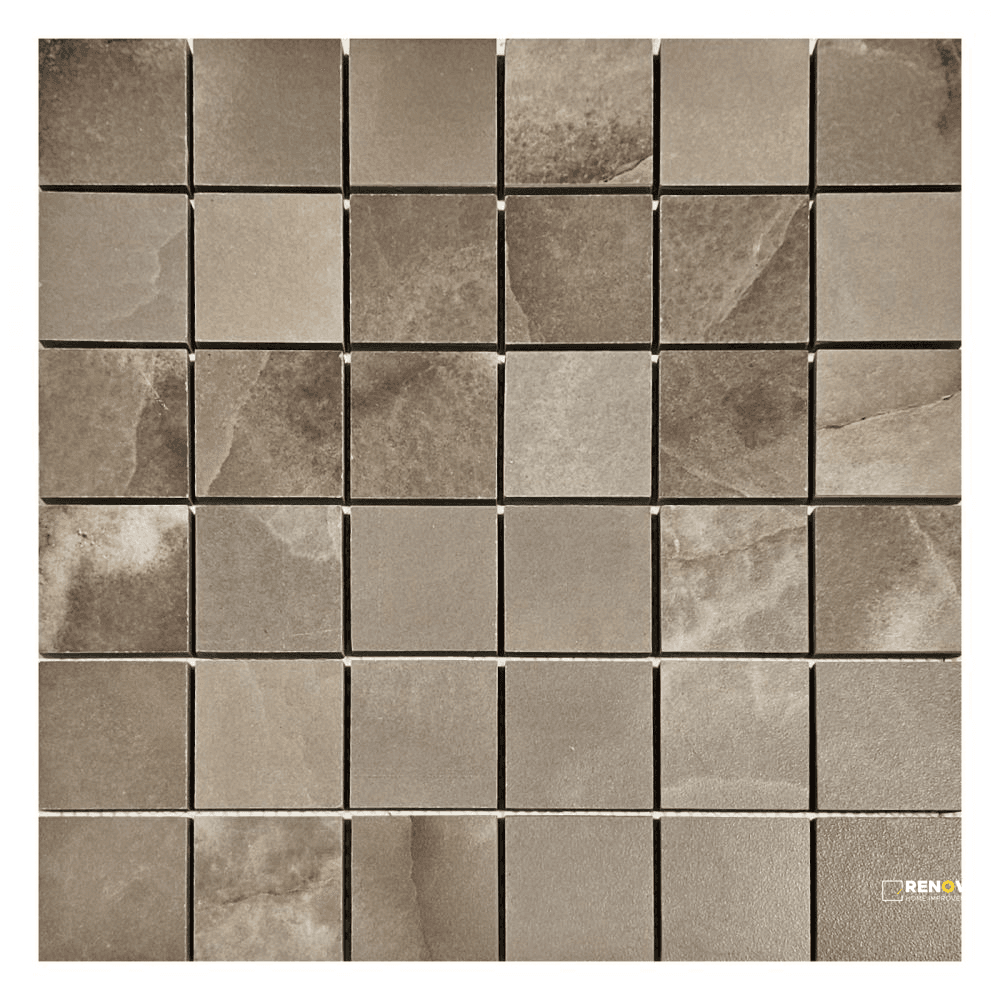 REVES CHOCO MATTE MOSAIC 12" X 12"