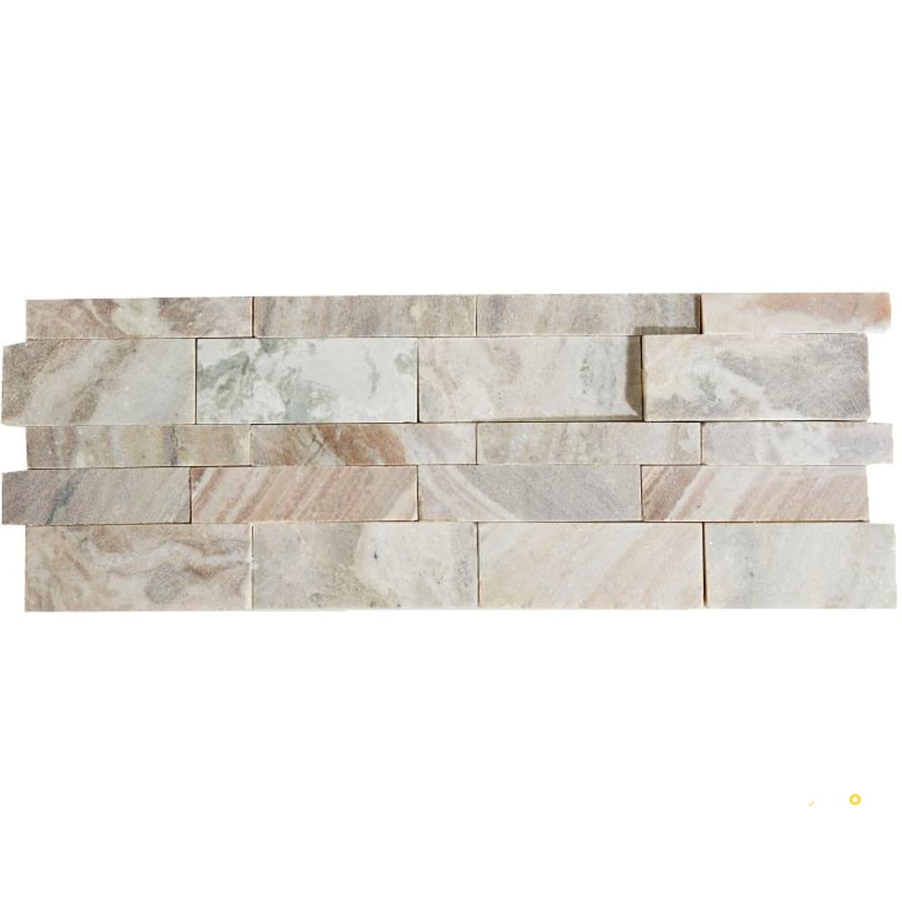 FANTASY BROWN HONED 3D STACKED STONE 7-3/16" X 19-5/8"