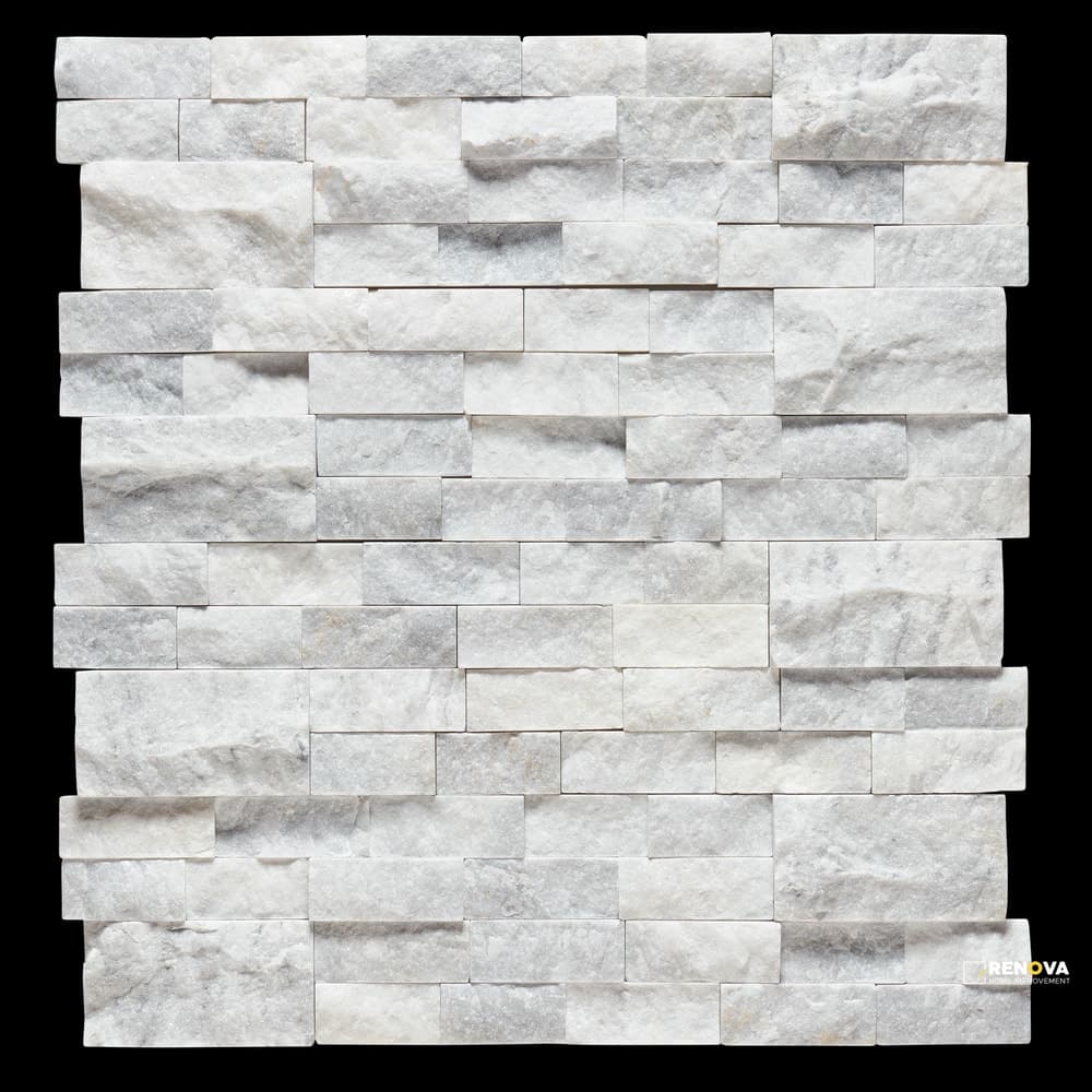 SKY BLUE SPLIT FACE 3D STACKED STONE 5-7/8" X 24"