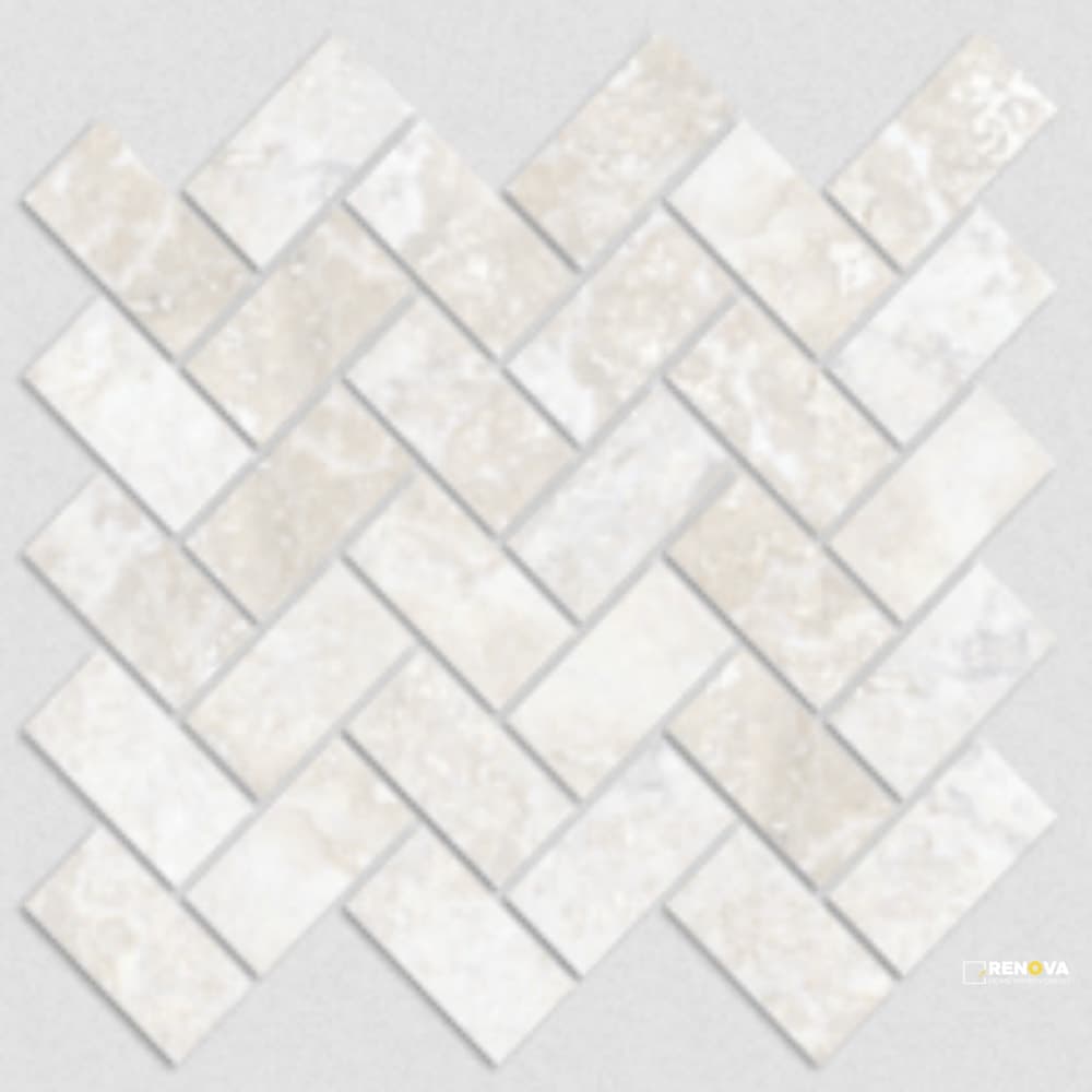 EARTH STONE MATTE HERRINGBONE MOSAIC 1.5X3