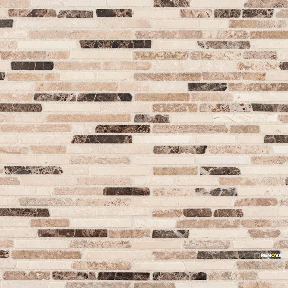CHAPTER ES - ESSENTIALS CREAM RIBBON HONED MOSAIC 12.125" X 11.625" - FLOJEF763