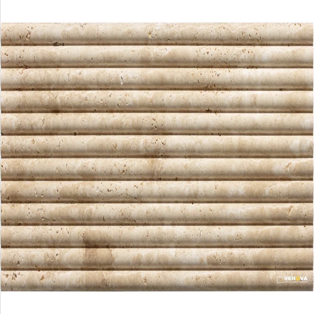 FLUTIQUE 12X36 TRAVERTINE HONED