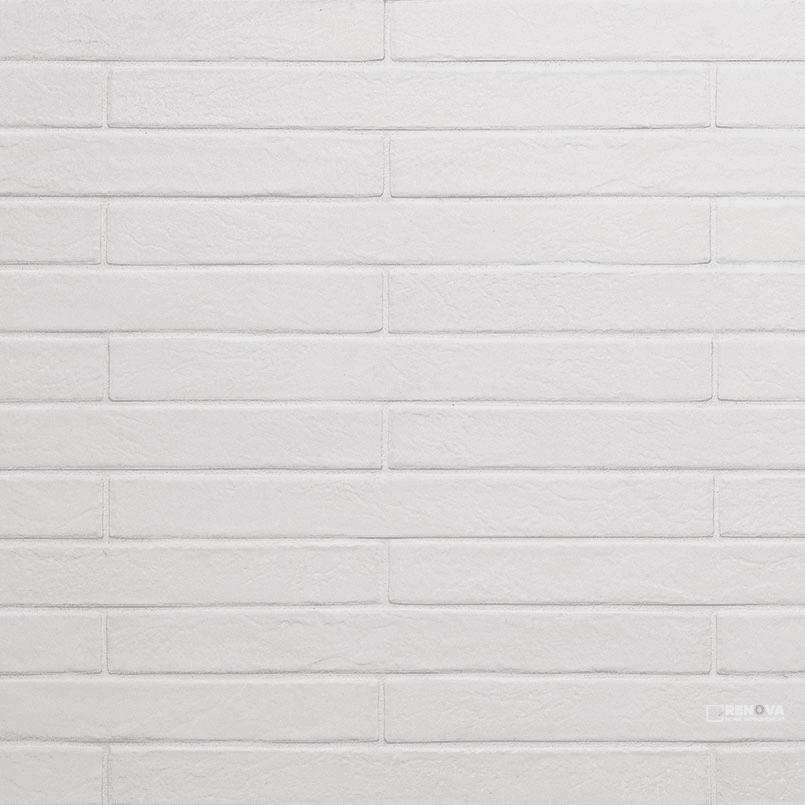 BRICKSTONE WHITE 2X18 MATTE ( 8 SF PER BOX )