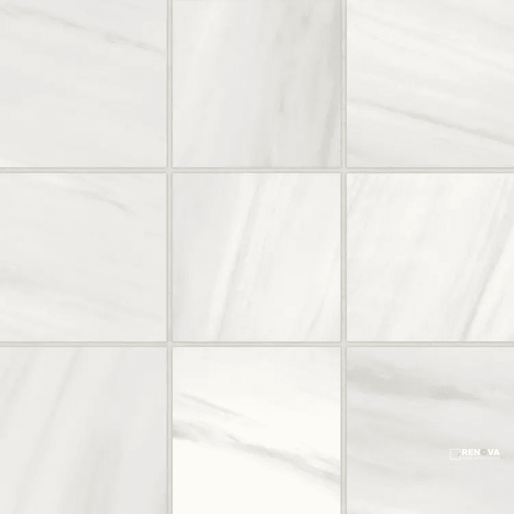 MAGNIFICA ERA BIANCO LASA HONED MOSAIC 4" X 4"