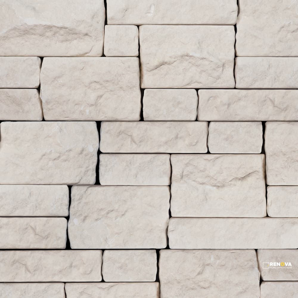 LIGHT BEIGE LIMESTONE TUMBLED LEDGER PANEL 8" X 22"