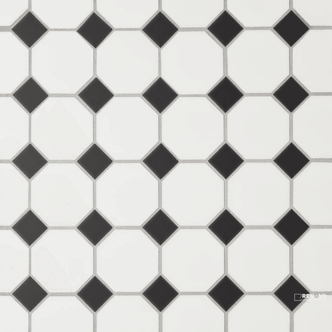 LE CAFE MATTE OCTAGON WHITE/BLACK MOSAIC