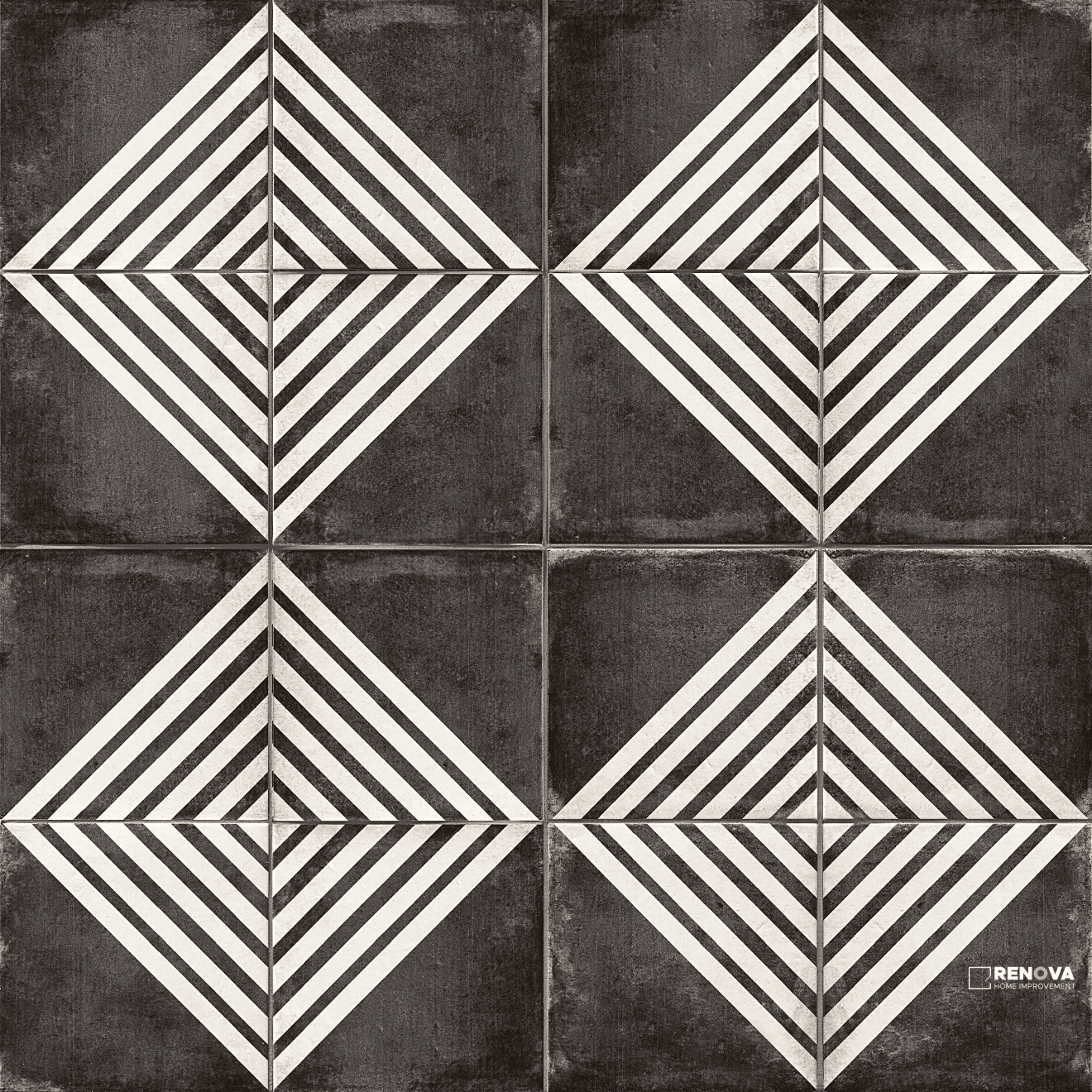 VIVACE MATTE PRESSED ROADS CAVIAR DECO 9" X 9"
