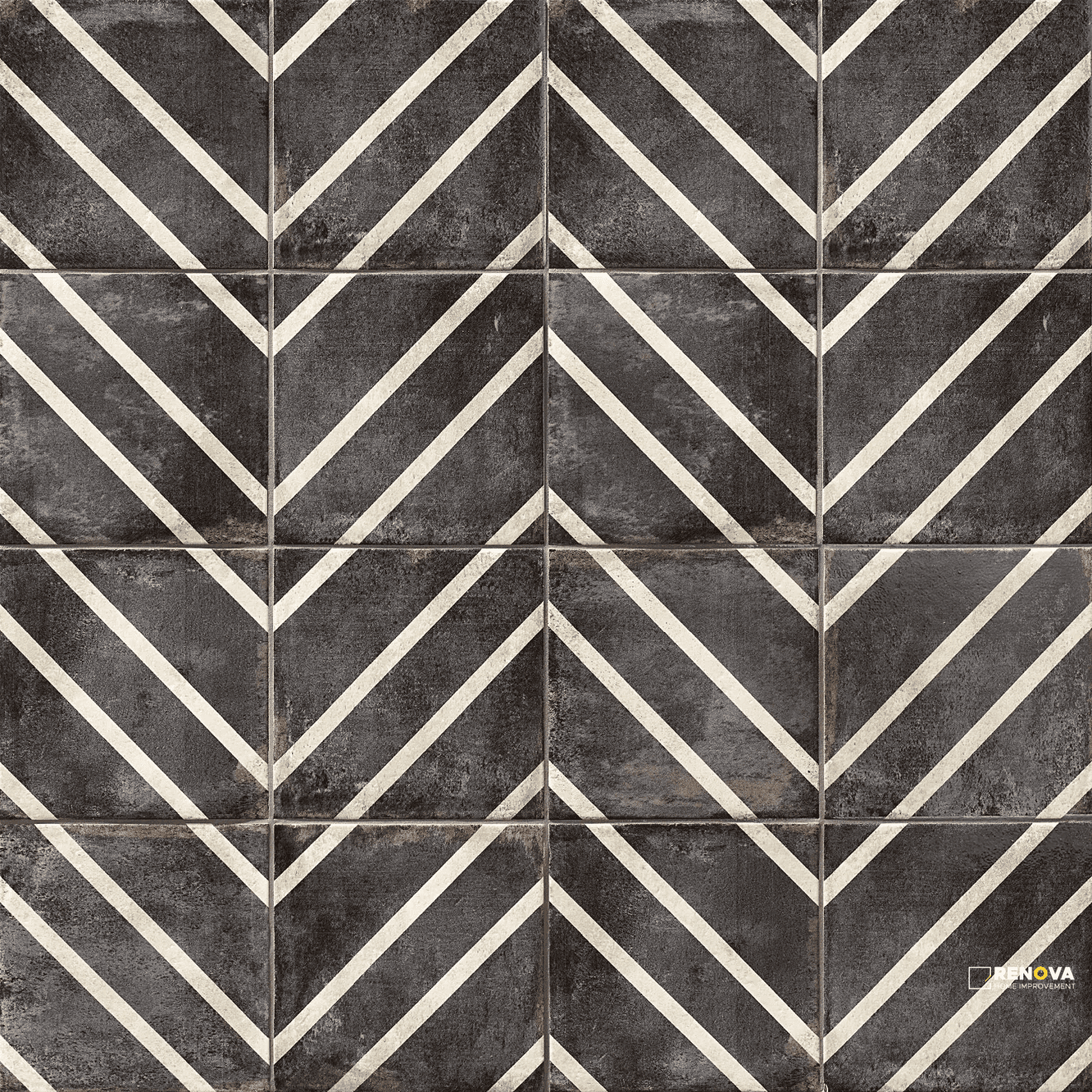 VIVACE GLOSS PRESSED PEAK CAVIAR DECO 9" X 9"