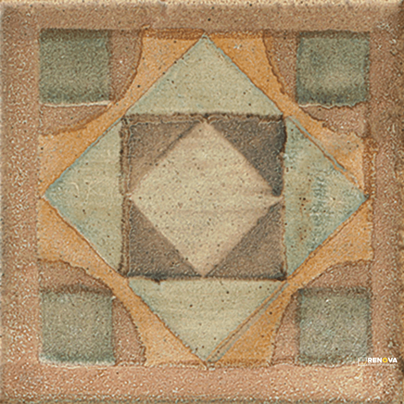 COTTO NATURE GLOSS TIRA VOLTERRA HAND PAINTED DOT/CORNER 3" X 3"