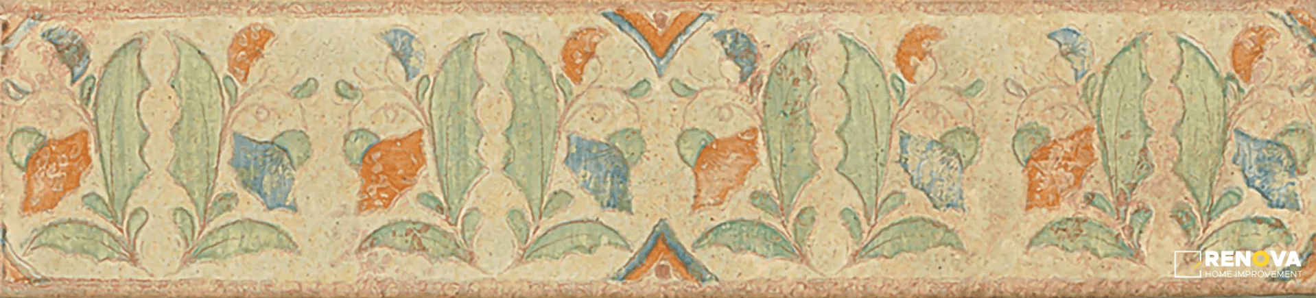COTTO NATURE GLOSS TIRA VERSILIA HAND PAINTED LINER 3" X 14"