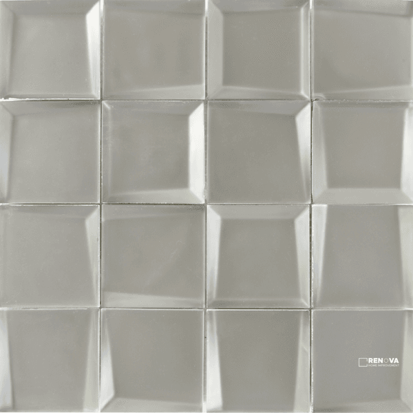 CROSSVILLE SIDEVIEW GLASS TUNGSTEN 3X3 MOSAIC MATTE .969 SF/SHT