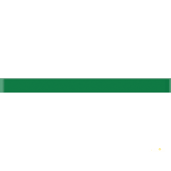 CROSSVILLE GLASS BLOX GREEN GLOW 1/2X6 LINER BAR