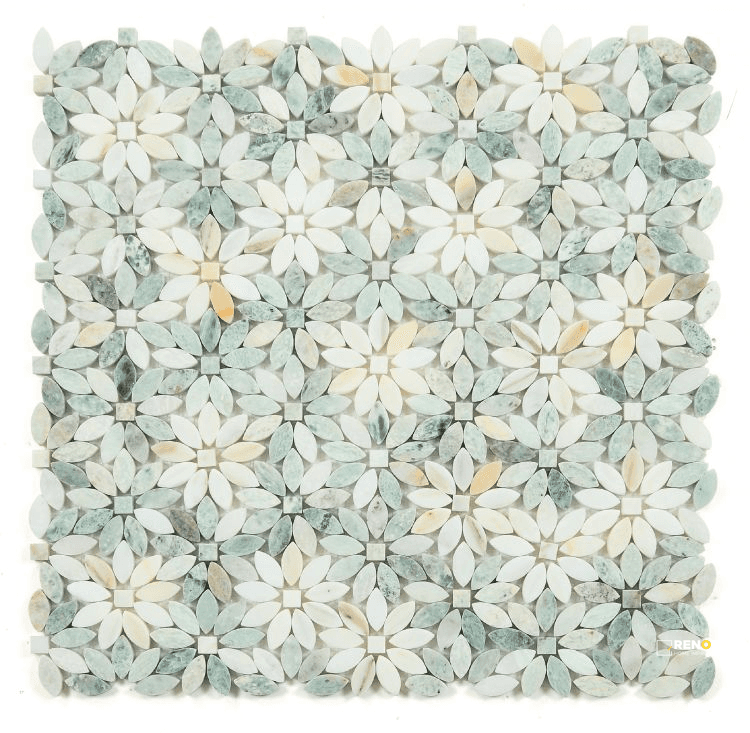 DAISY WILD GREEN MOSAIC 12.75" X 12.5"