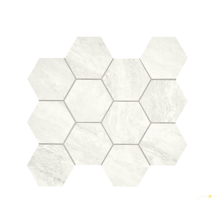 INVICTUS VEIN CUT MATTE HEXAGON MOSAIC 4"