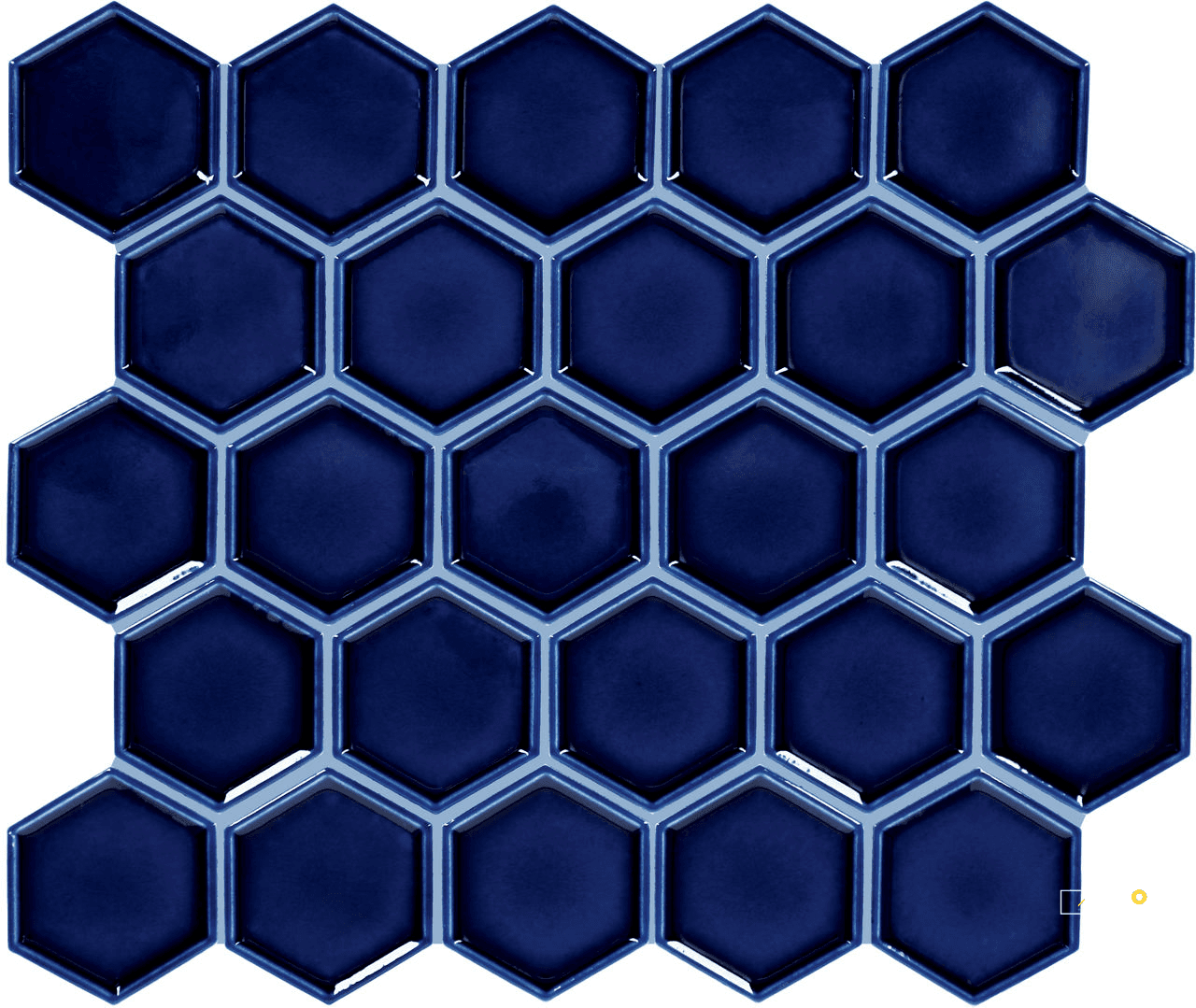 ARTEFINO JEWEL FRAMED HEXAGON GLOSSY MOSAIC 2.5 - 14X12