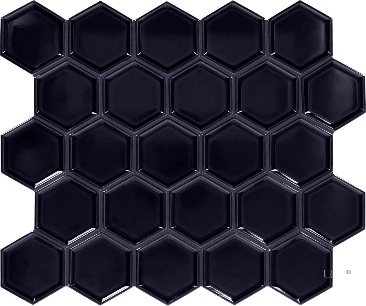 ARTEFINO JEWEL FRAMED HEXAGON GLOSSY MOSAIC 2.5 - 14X12