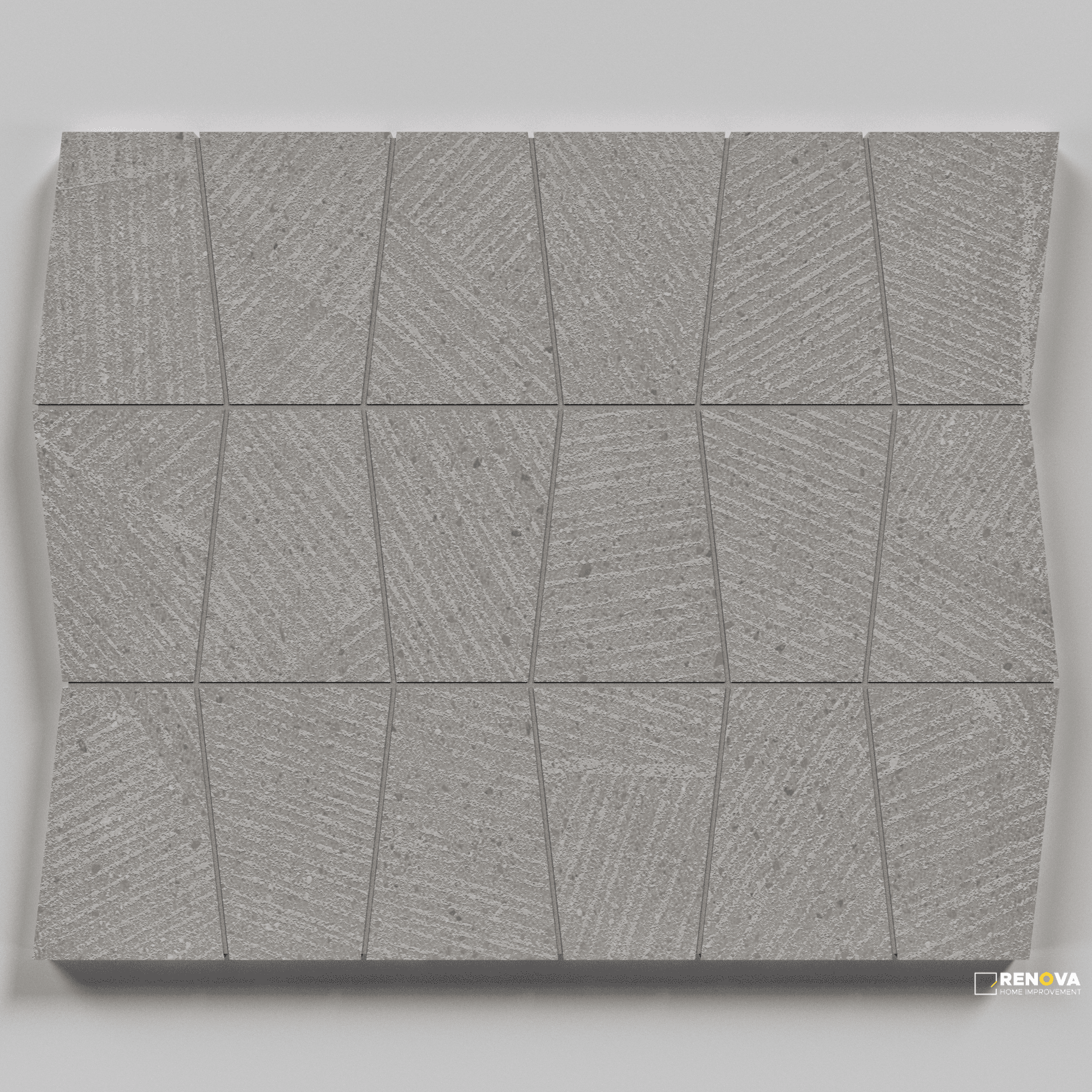 CROSSVILLE SAND GARDEN THOUGHTFUL TAUPE TRAPEZOID MOSAIC UNPOLISHED 1.33 SF/SHT
