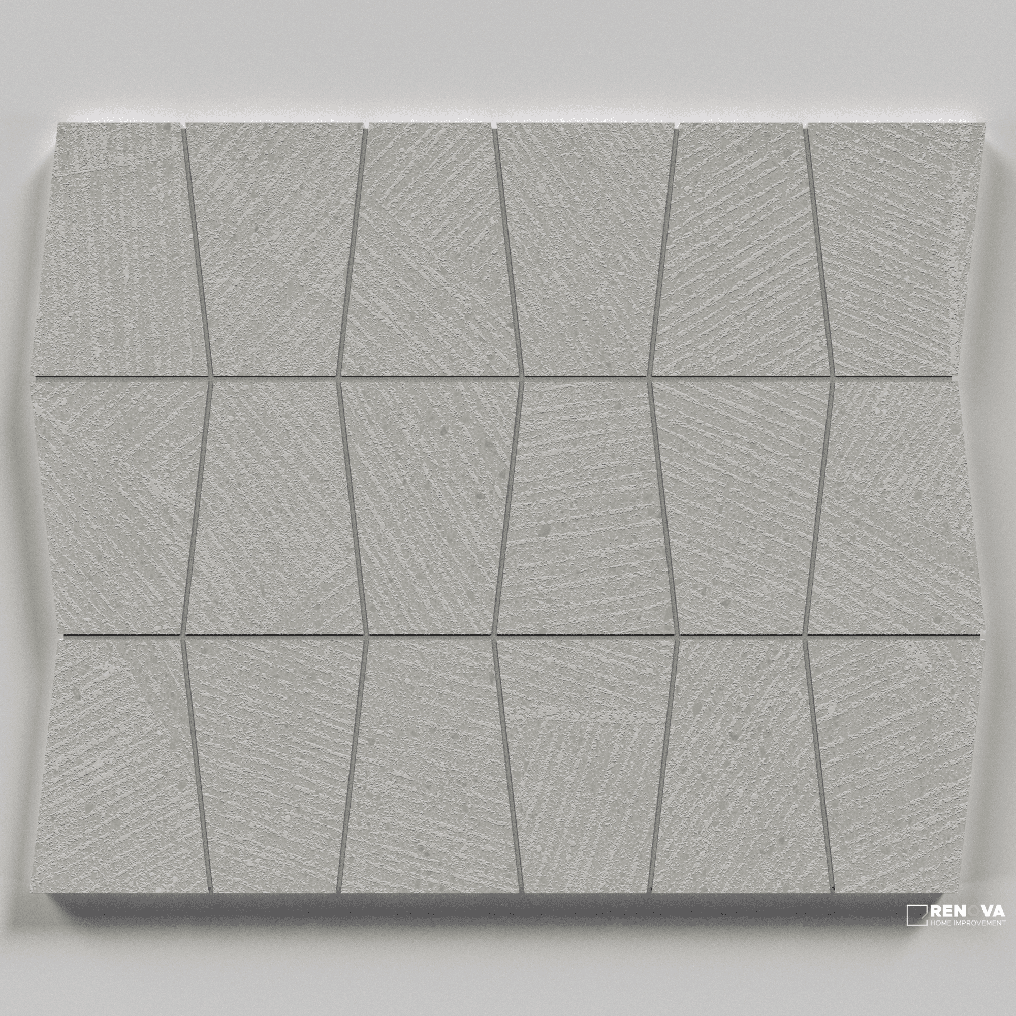 CROSSVILLE SAND GARDEN MEDITATIVE MUSHROOM TRAPEZOID MOSAIC UNPOLISHED 1.33 SF/S