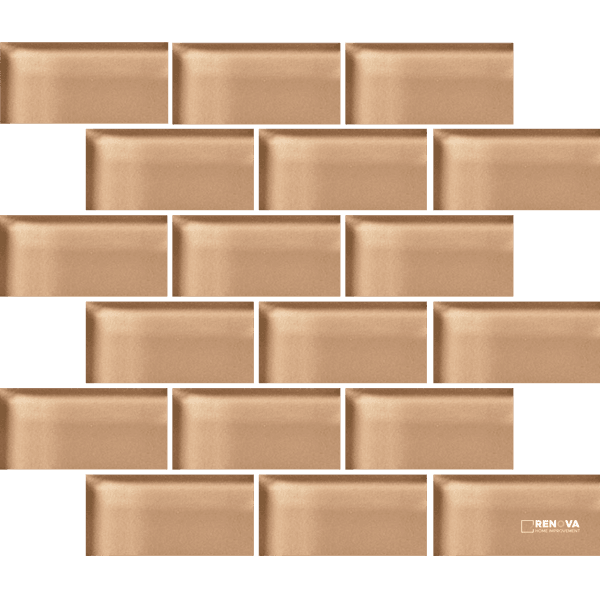 CROSSVILLE GLASS BLOX CHAMPAGNE 2X4 MOSAIC .9385 SF/SHT