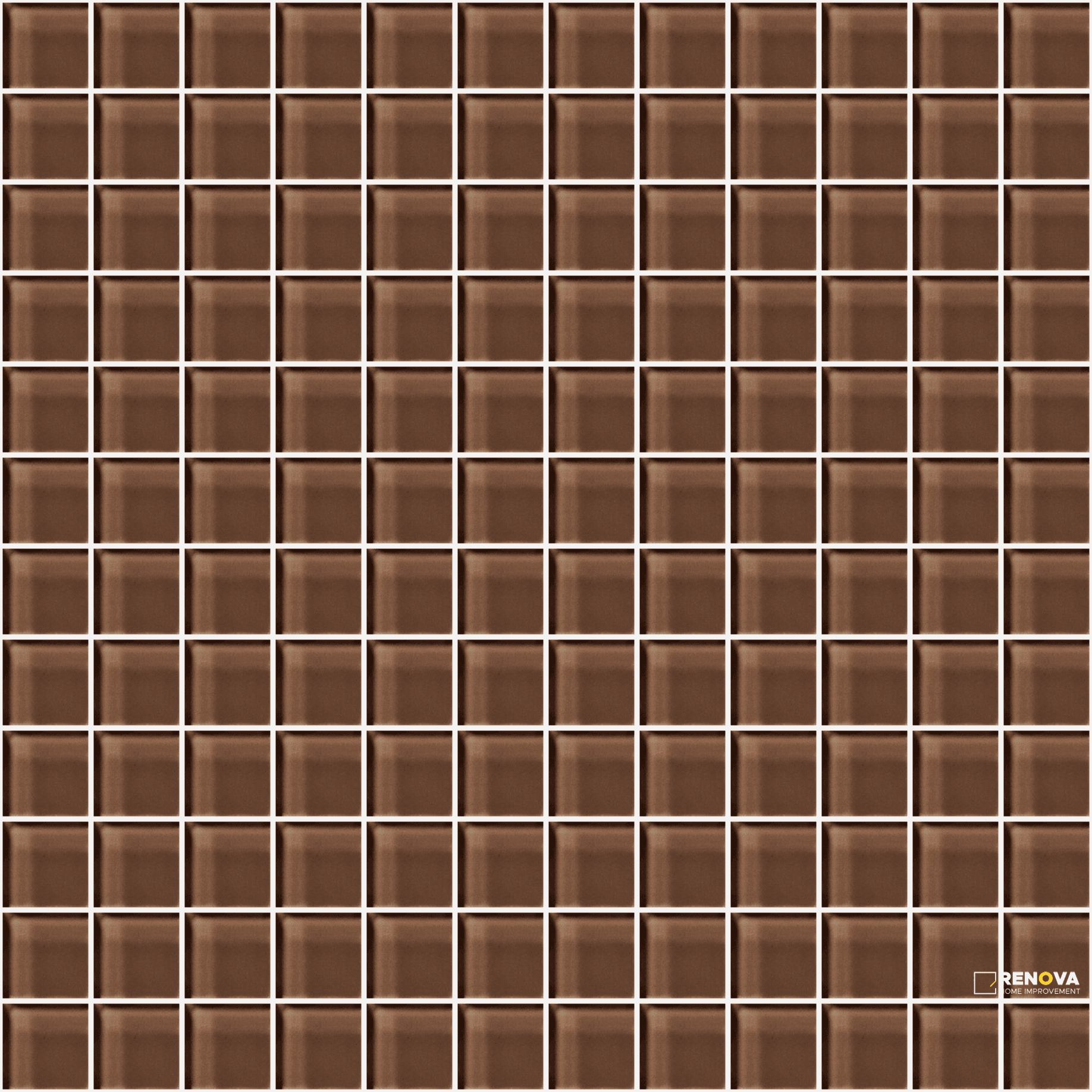 CROSSVILLE GLASS BLOX COFFEE 1X1 MOSAIC .9385 SF/SHT