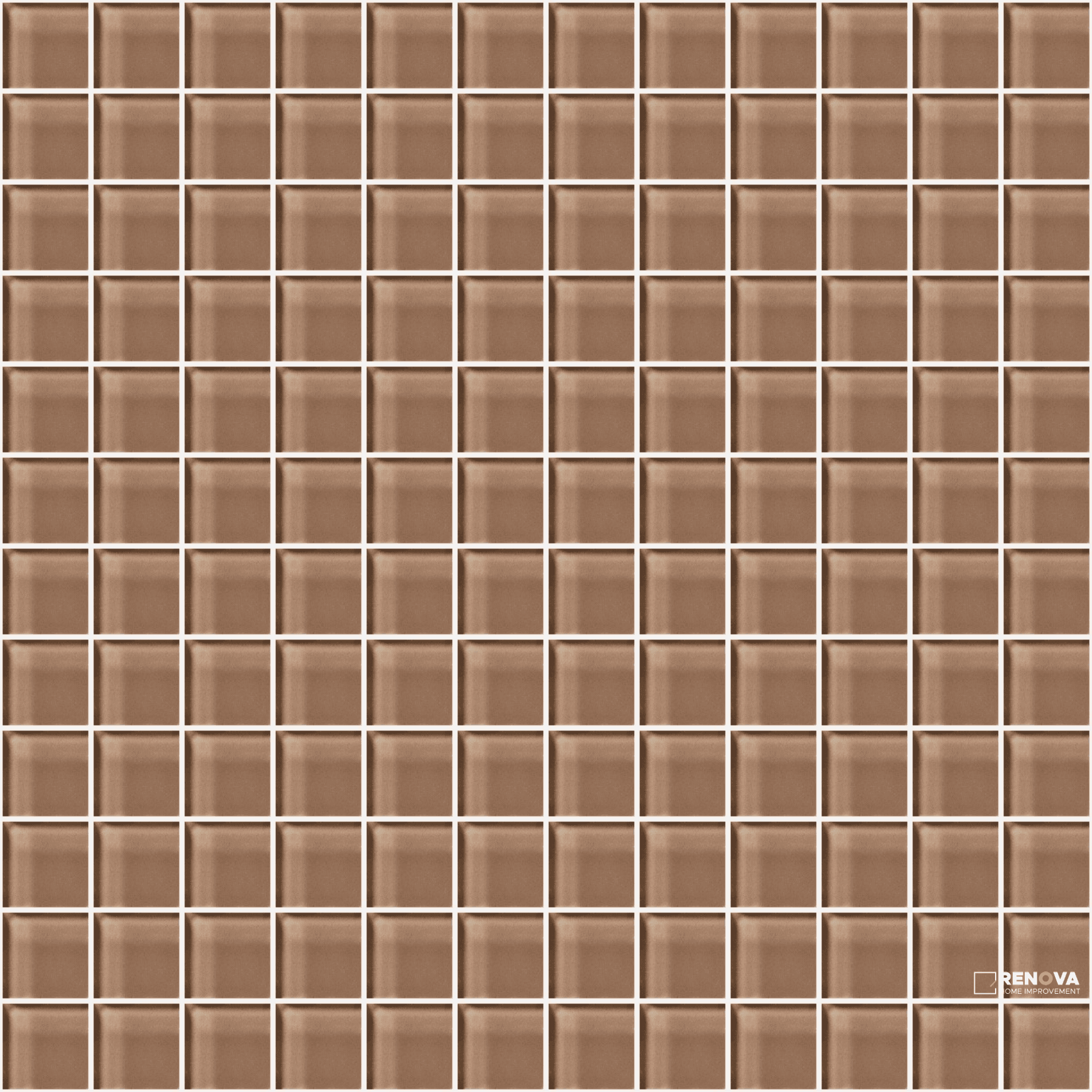 CROSSVILLE GLASS BLOX LATTE 1X1 MOSAIC .9385 SF/SHT