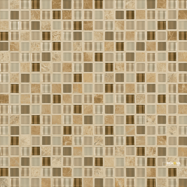 CROSSVILLE EBB AND FLOW ROCKS AND MINERALS 1/2X1/2 MOSAIC .9588 SF/SHT